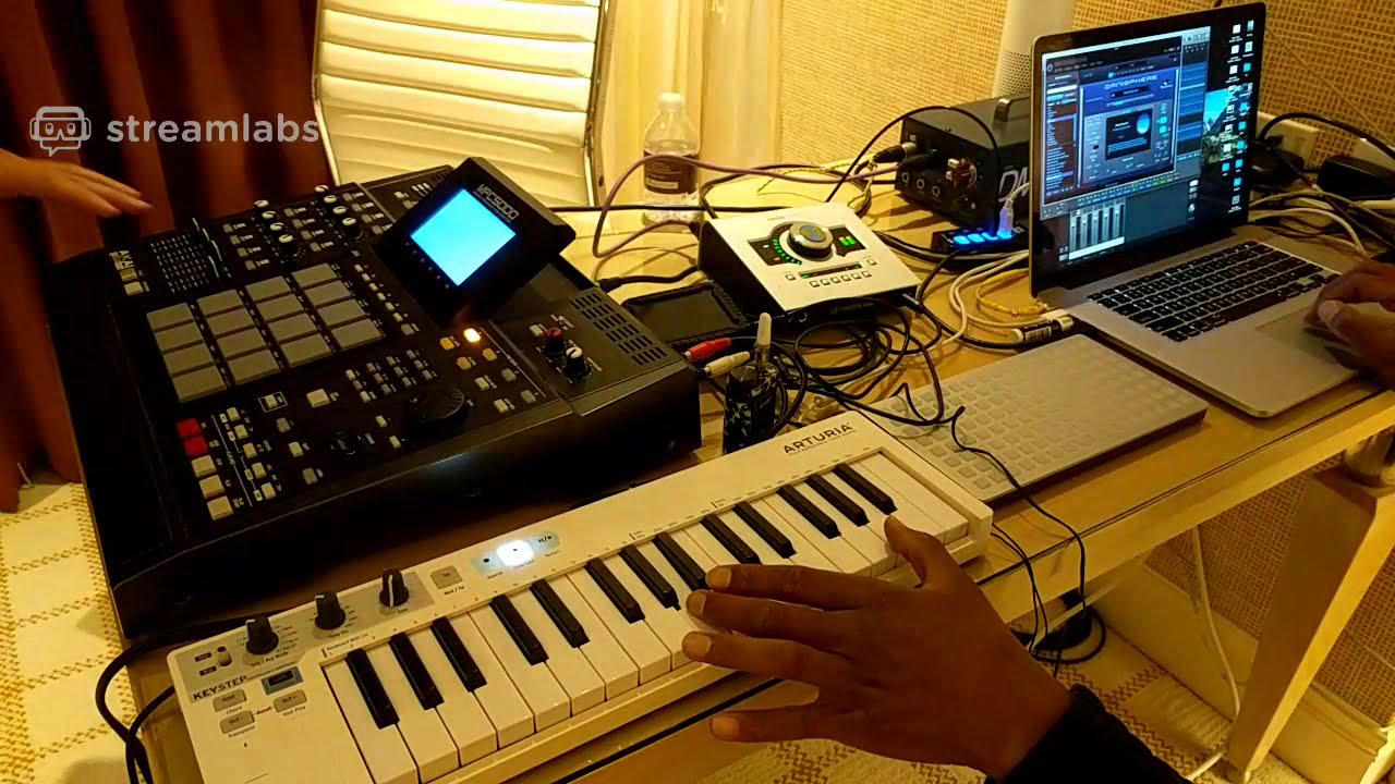 Portable studio setup and slap session LIVE // [ #IRL ] [ #VEGAS ...