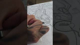 Drawing process for aliens