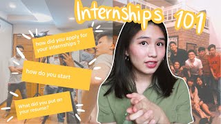 internships in high school (my experience, q&a)
