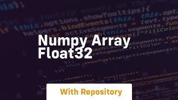 numpy array float32