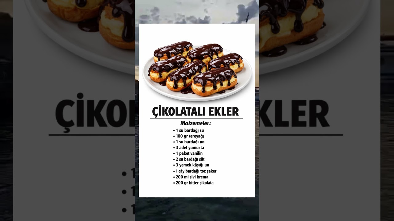 ÇİKOLATALI EKLER TARİFİ 🍫✨ #pratiktarifler #pratiktatlitarifleri #kolaytarif #tarif #eklertarifi ÇİKOLATALI EKLER TARİFİ 🍫✨ #pratiktarifler #pratiktatlitarifleri #kolaytarif #tarif #eklertarifi