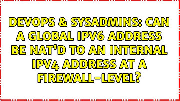Can a global IPv6 address be NAT
