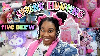 ☀️HELLO KITTY Hunting x Five Below 🌈 SANRIO Plushies, SPRING Haul and more!