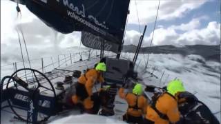 Telefonica Big Wave Crashes - Volvo Ocean Race 2011-12.flv