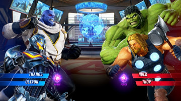 Thanos & Ultron vs Hulk & Thor (Very Hard) - Marvel vs Capcom Infinite | 4K UHD Gameplay