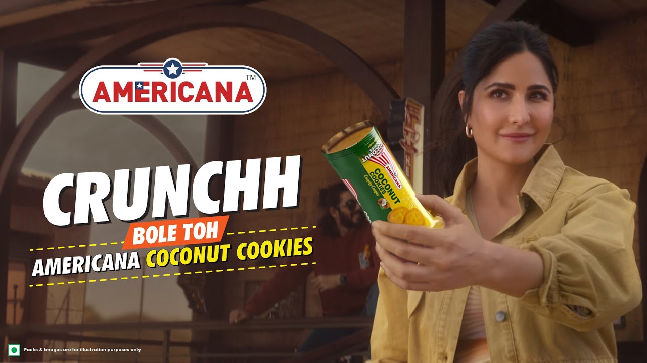 Experience the Crunch with Katrina Kaif and Americana Coconut Cookies!