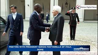 Live President Ruto In Italy Meeting With President Sergio Mattarella Of Italy In Rome