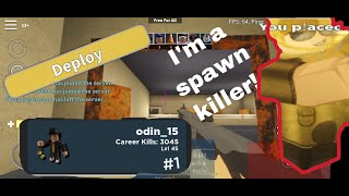 ROBLOX ARSENAL(IM A SPAWN KILLER!!!!)
