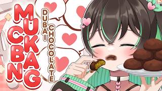 【NT5 ASMR】Stuffing my belly with Dubai Choco ♡ Gulping ♡ Crunchy Mouth Sounds