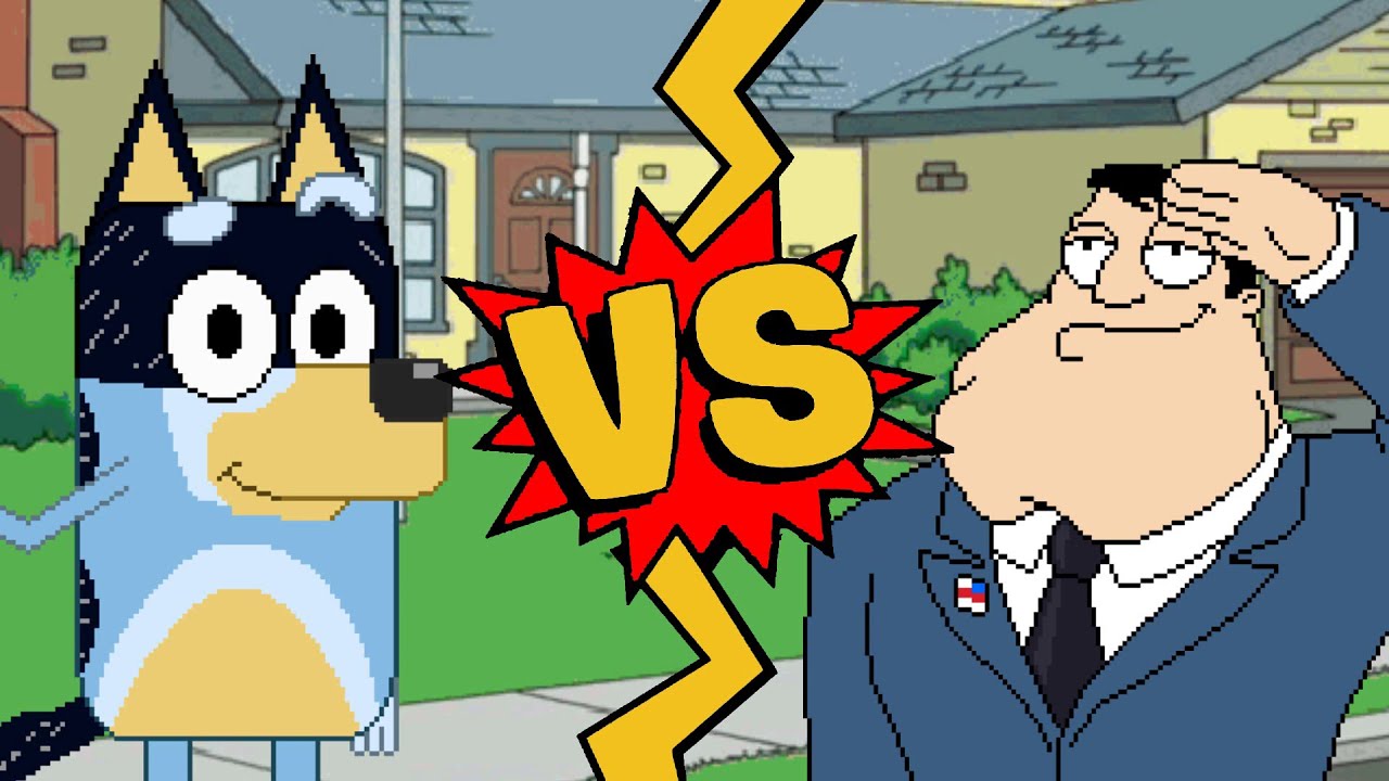M.U.G.E.N Battles | Bandit vs Stan Smith | Bluey vs American Dad