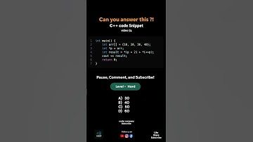 ONLY A GENIUS CAN SOLVE THIS C++ QUIZ! 💡 | Video 74 | #shorts