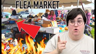 The deals were HOT at this huge flea market! Vintage glass, kitsch  BIG HAUL!