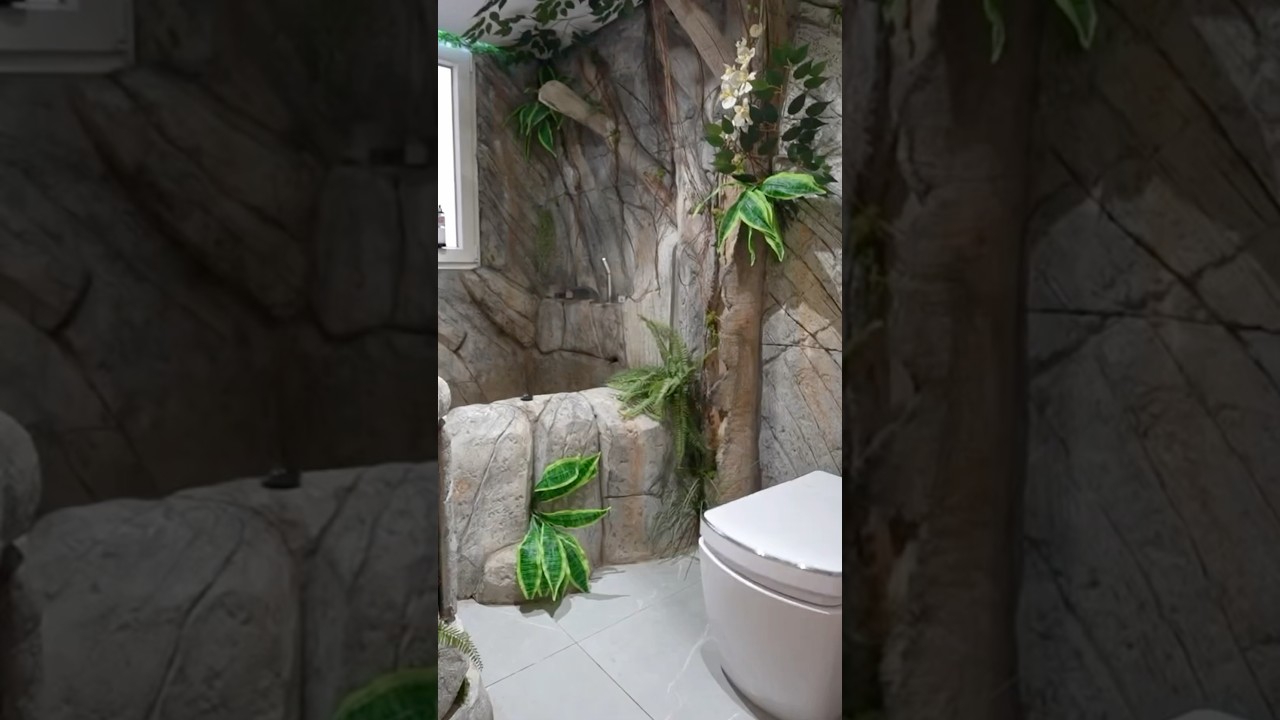 Impressive Gaming Hotel Room with Massive TV and Crazy Cool Bathroom 