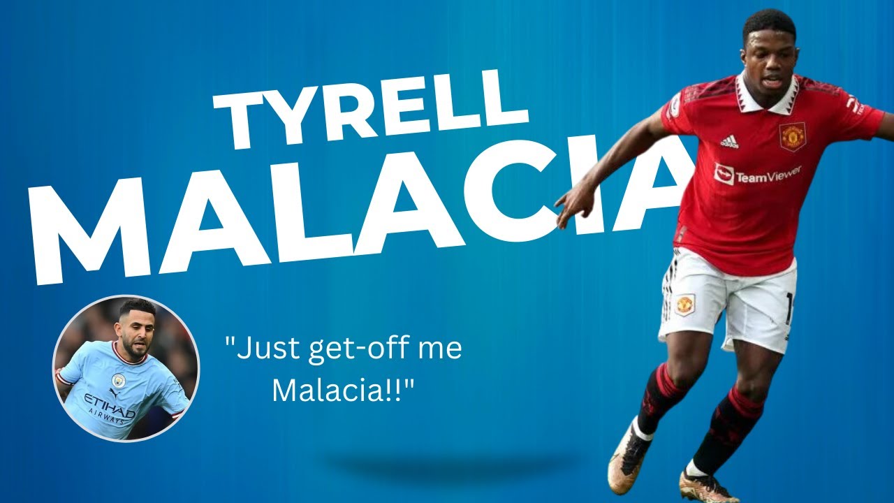 Tyrell Malacia Annoying Mahrez for Whole 90 Minutes | Man United vs Man CIty