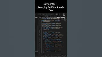 Day 34/100 of Coding Journey🧑‍💻 #coding #vscode #codingdays #javascript #100daysofcoding
