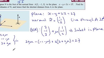 IB Vectors distance for a point to a plane