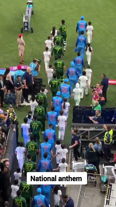 Team India enter in stadium for national anthem in indvspak match | #indvspak