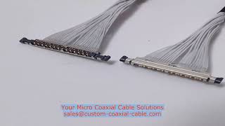 Ultra-Fine Coaxial Cable Assembly Micro Coax Inc I-Pex 20437-030T-01 Micro Coaxial Connector 2D Draw