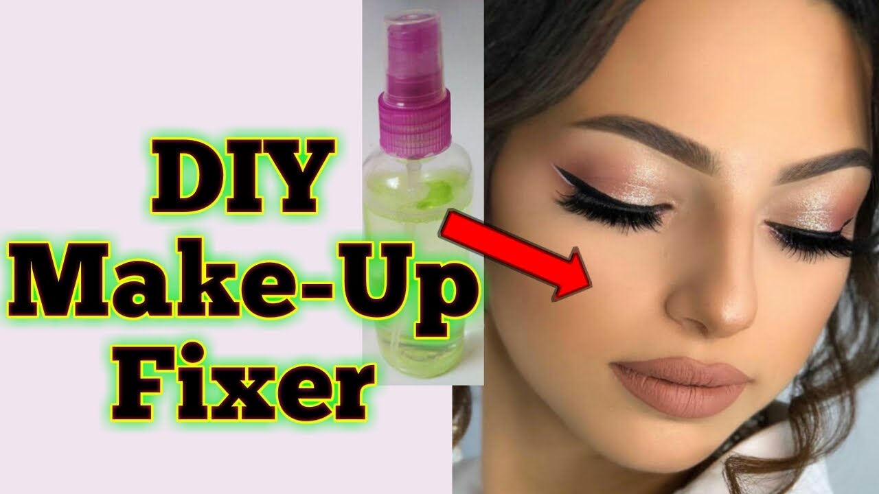MakeUp Fixer at home/Homemade makeup setting spray/Makeup fixer kese