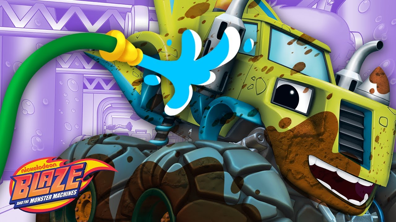 Car Wash Surprise 12 w/ Blaze &amp; His Muddy Friends Blaze