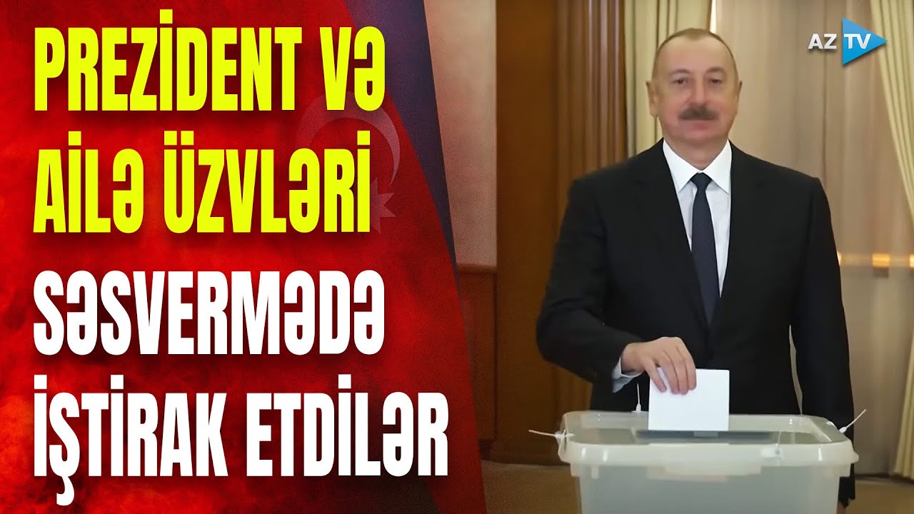 Prezident və ailə üzvləri Xankəndidə səs verdilər: səsvermə prosesindən GÖRÜNTÜLƏR