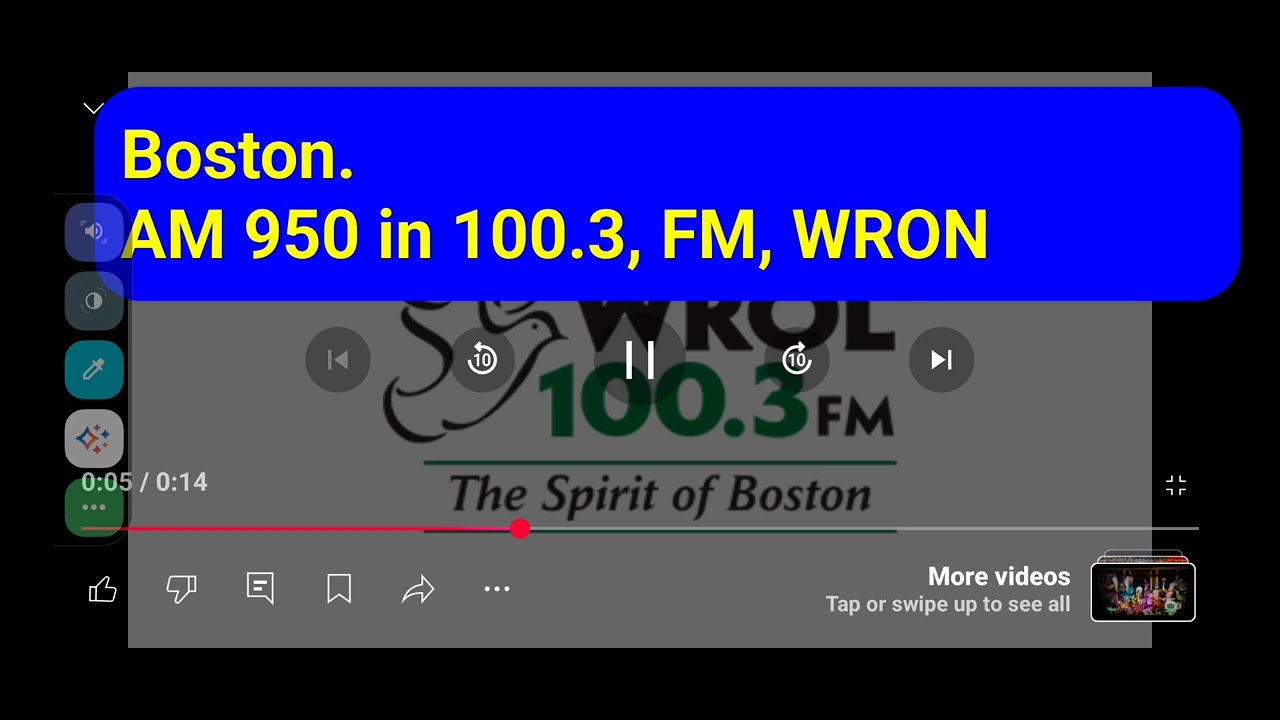 WROL 950 AM & W262CV 100.3 Boston, Massachusetts Station Identification on March 1st, 2025