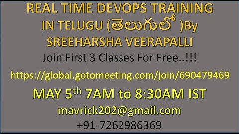 (తెలుగులో) New DevOps Training MAY 5th 7AM to 8:30AM-SHELL-TERRAFORM-DOCKER-JENKINS -AZURE DEVOPS