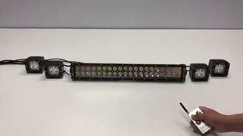 Sync wireless remote controller for 21.5” 120w White amber light bar and 4 pack 3” led pods