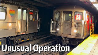⁴ᴷ⁶⁰ 1 and 3 Trains Terminating at Times Square-42nd St from the South