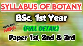B.Sc. 1st Year BOTANY Syllabus Paper 1st, 2nd & 3rd Full Details screenshot 5