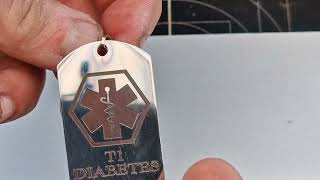 How our Medical ID tag military style is engraved