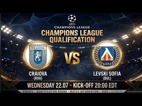 Video Levski Sofia VS Universitatea Craiova | UEFA Champions League Match Prediction