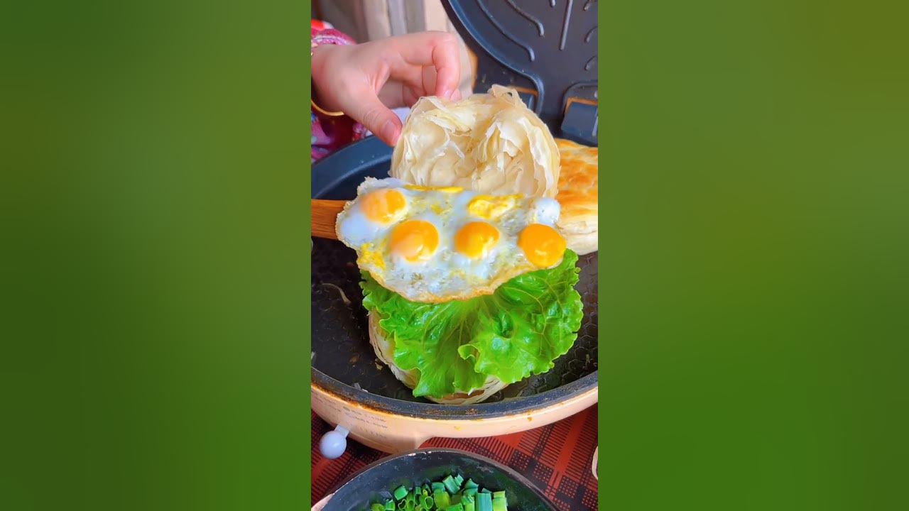 chinese-burger-fried-eggs-on-electric-pan-youtube