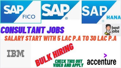SAP FICO HANA  | #SAPFICO Consultant  | #Jobs| Salary 30 Lac| Check this video & Apply| #SAPHIRING
