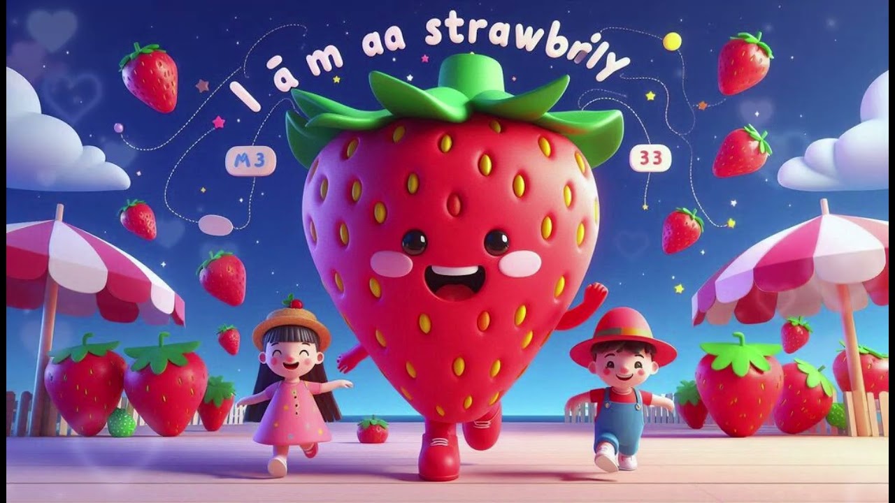 "I Am a Strawberry 🍓 | A Fun and Fruity Song for Kids!"