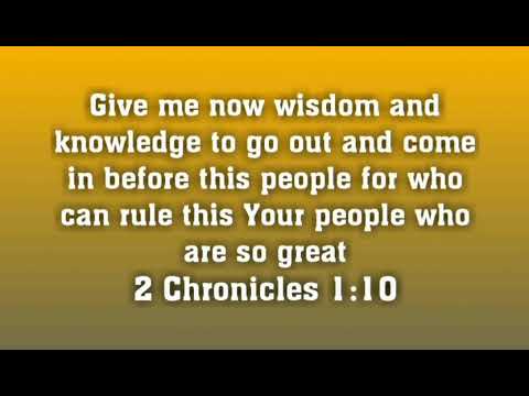 2 Chronicles 1:10 - YouTube