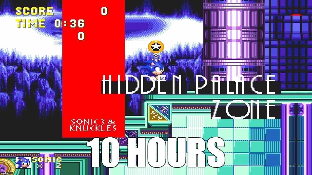 Sonic Knuckles Hidden Palace Zone Extended 10 Hours Youtube - sonic 3 knuckles hidden palace zone roblox