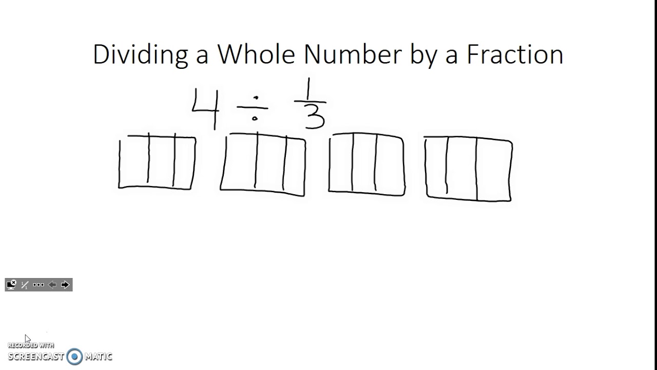 Dividing a Whole Number By a Fraction YouTube
