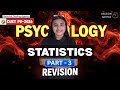 CUET PG Psychology 2026 | Most Important Topics | Revision class | Statistics Part- 3 | by Nirdesh