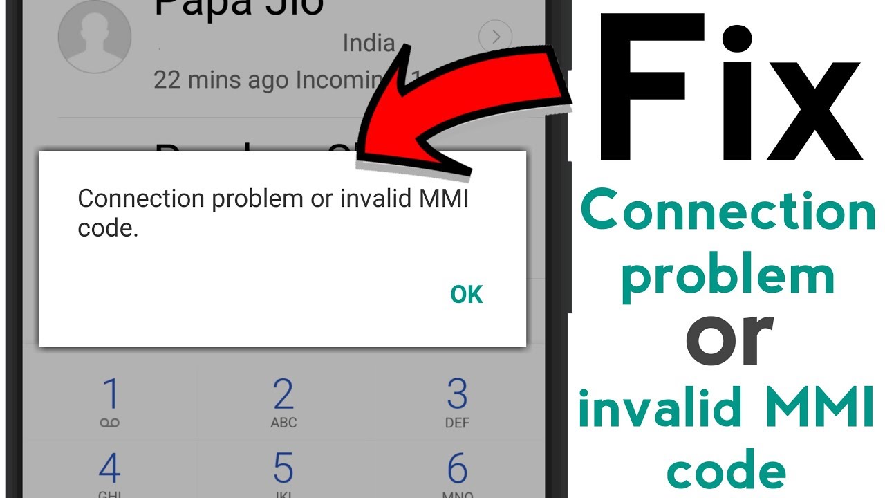 How To Fix Connection Problem Or Invalid Mmi Code Error In Android Youtube