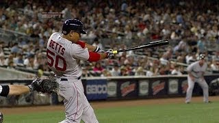 Betts singles to collect his first MLB hit