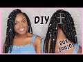 EASIEST PROTECTIVE STYLE | JUMBO BOX BRAIDS ON NATURAL HAIR | RUBBER BAND METHOD