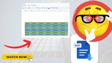 Alternating Colors Table in Google Docs