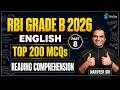 Reading Comprehension | RBI Grade B English Free Classes 2026 | RBI Grade B Phase 1 Questions