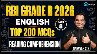 Reading Comprehension | RBI Grade B English Free Classes 2026 | RBI Grade B Phase 1 Questions