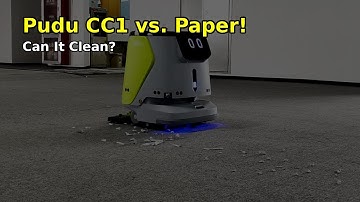 Pudu CC1 Commercial Cleaning Robot Review – How It Cleans Paper on Carpet