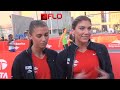 Alex Morgan and Hope Solo before Chicago Marathon 2011