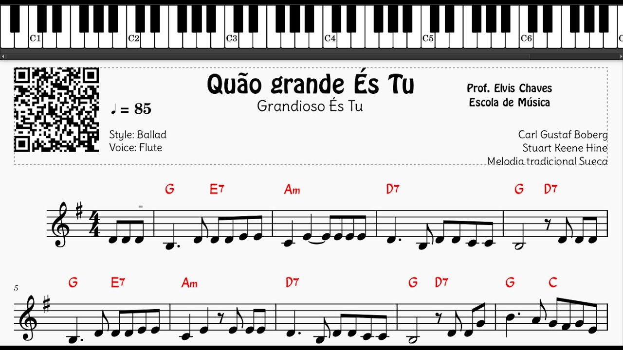 🎼 Quão grande És Tu Grandioso És Tu 1625 Harpa Cristã Hino 526