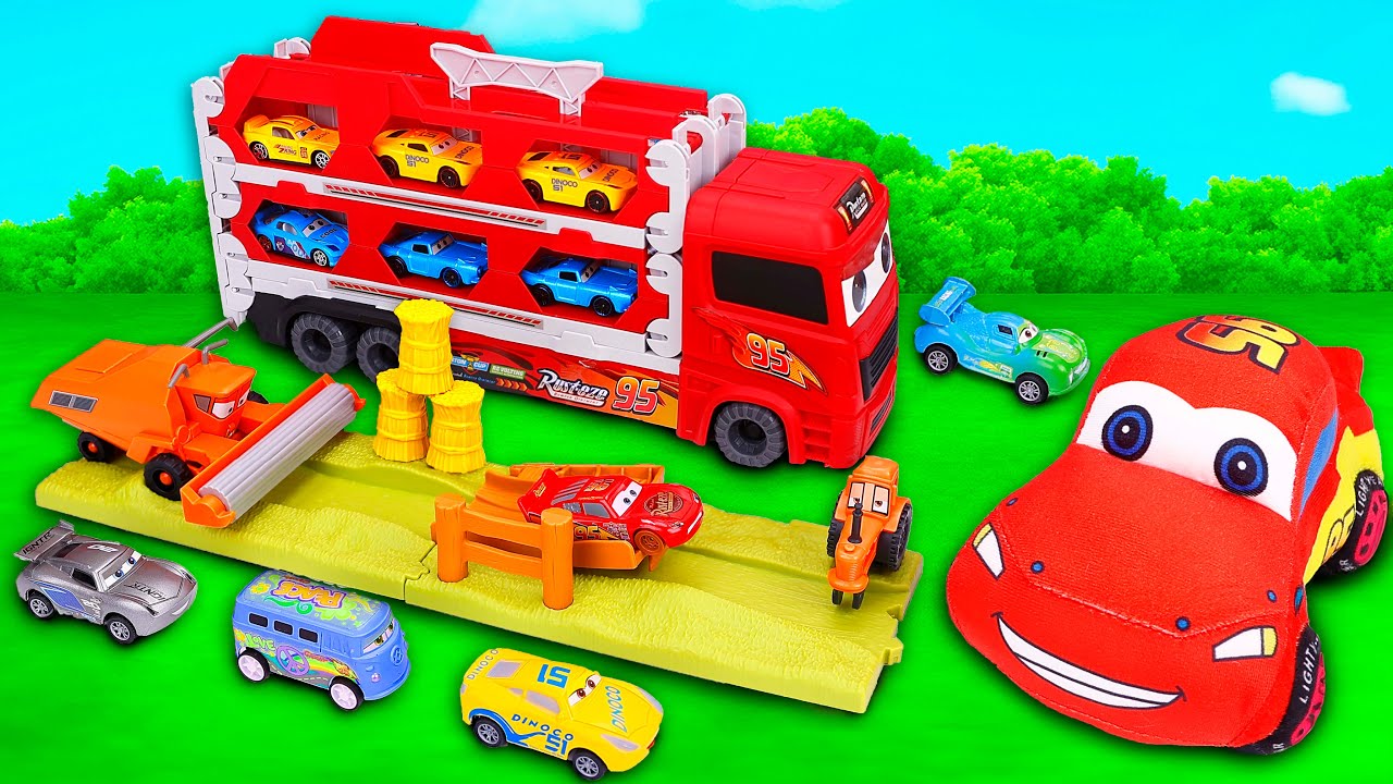 Disney Pixar Cars Unboxing Review | Lightning McQueen | Mattel Disney Pixar Cars Glow Racers Playset