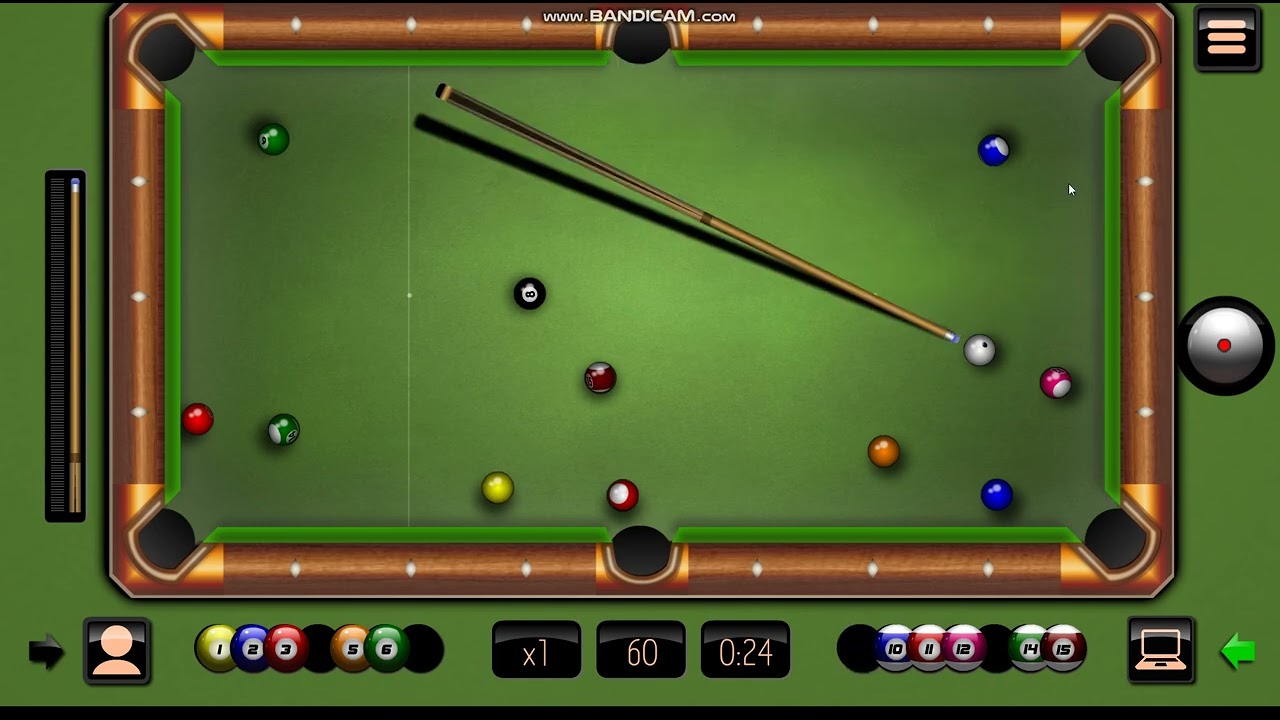 PLAYING 8 BALL BILLIARDS CLASSIC!, The Computer Beat Me!